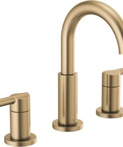 Nicoli Brushed Gold Faucet 3 Hole, 8 Inch Widespread Bathroom Sink Faucet for Vanity, Push-Pop Drain Assembly, Champagne Bronze 35749LF-CZ