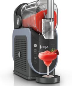 SLUSHi with RapidChill Technology, 88 oz. Frozen Drink & Slushie Machine, 5 Preset Programs, Margaritas, Frapp??s, and More, Premium Accents, Black, FS301