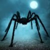 Halloween Outdoor Decorations Giant Spider, 5 Ft Large Spider for Yard Lawn Garden Patio Scary Halloween Outside Decor, Indoor Haunted House Prop and Home Party Decor, Black