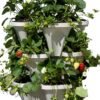 3 Tier Stackable Garden,Indoor,Outdoor Vertical Planter Set,Self Watering Tiers From Top Down,Smart Planting Pots,Used for Strawberries Herbs Peppers Flowers and Succulents (Stone)
